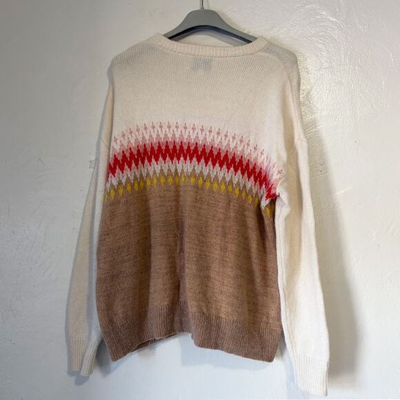 DEMYLEE X J.CREW Fair Isle Wool Mohair Blend Sweater in Multi Size M - Picture 3 of 12